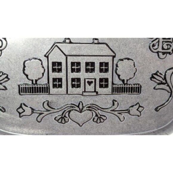 Wilton Armetale 'BLESS THIS HOUSE' Serving Tray/Bread-Pewter Metalware w/Tags - Picture 3 of 11